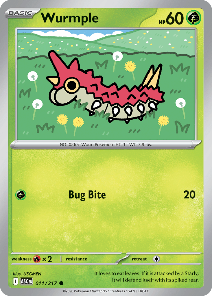 Wurmple - 011/295 - Ascended Heroes - Normal