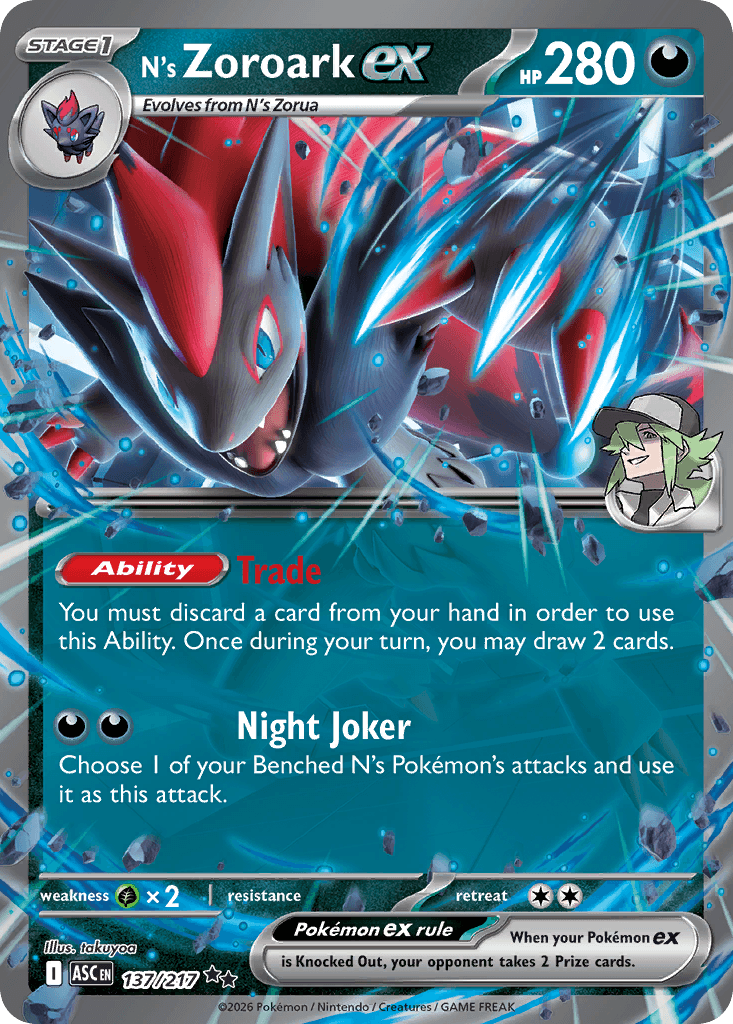 N's Zoroark ex - 137/295 - Ascended Heroes - Holofoil