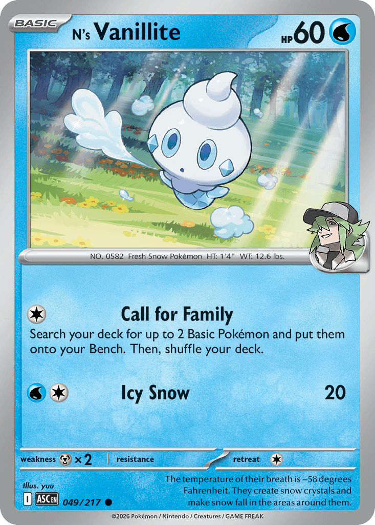 N's Vanillite - 049/295 - Ascended Heroes - Normal