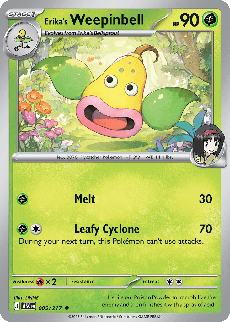 Erika's Weepinbell - 005/295 - Ascended Heroes - Normal