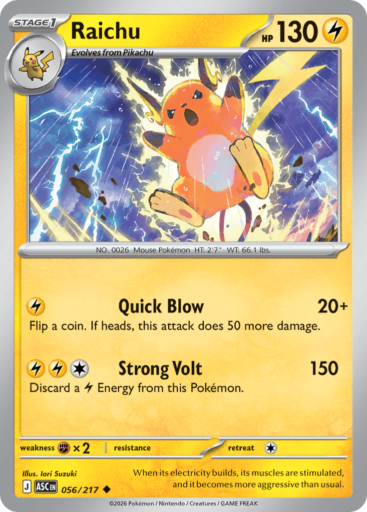 Raichu - 056/295 - Ascended Heroes - Normal