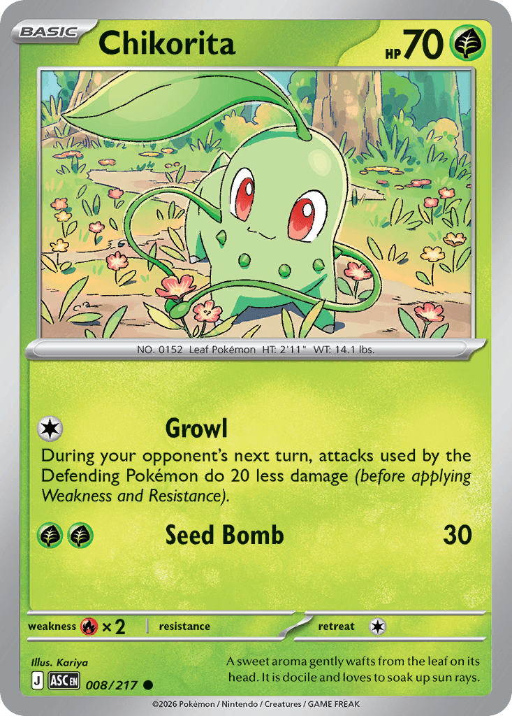 Chikorita - 008/295 - Ascended Heroes - Normal